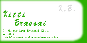 kitti brassai business card